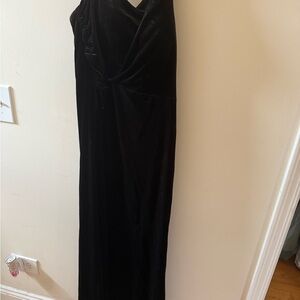 Elegant Black Velvet Gown